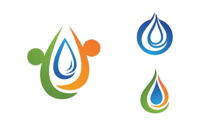 Water drop Plumbing Logo Template vector illustration v.136