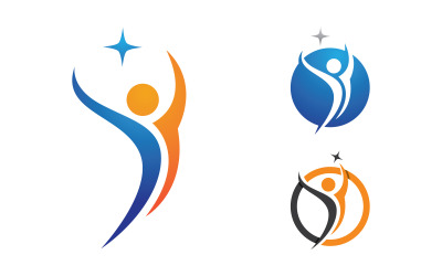 Zdrowe życie Ludzkie logo sportowe ilustracja v.197