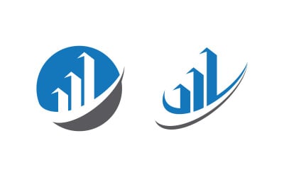 Business growth Finance concept logo illustration design v.83