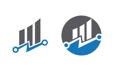 Business growth Finance concept logo illustration design v.84