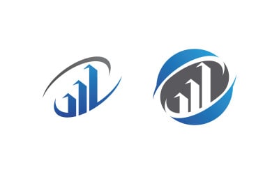 Business growth Finance concept logo illustration design v.85