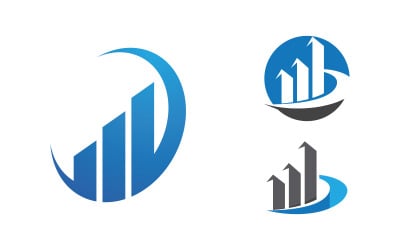 Business growth Finance concept logo illustration design v.86