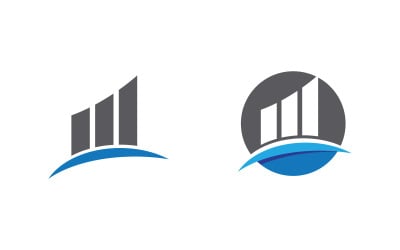 Business growth Finance concept logo illustration design v.87