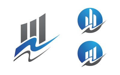 Business growth Finance concept logo illustration design v.88