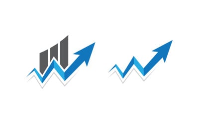 Business growth Finance concept logo illustration design v.90