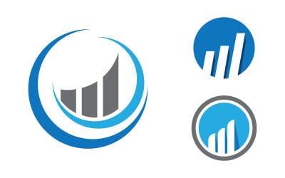 Business growth Finance concept logo illustration design v.91