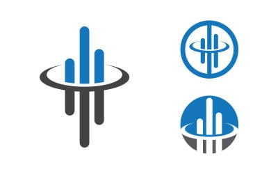 Business growth Finance concept logo illustration design v.92