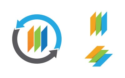 Business growth Finance concept logo illustration design v.93