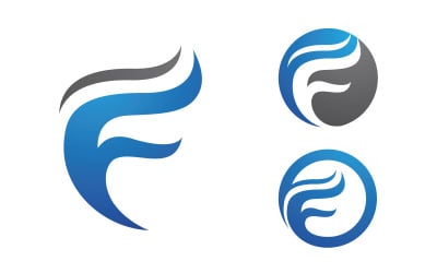 F Letter Logo icon illustration vector design template vv.2