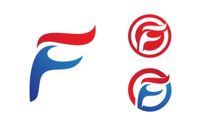 F Letter Logo icon illustration vector design template vv.6