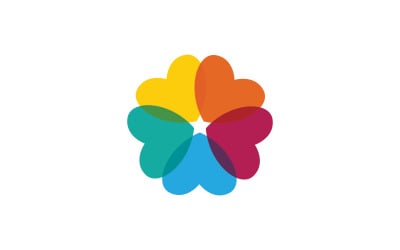 Human care adoption group network and social logo design vv.81
