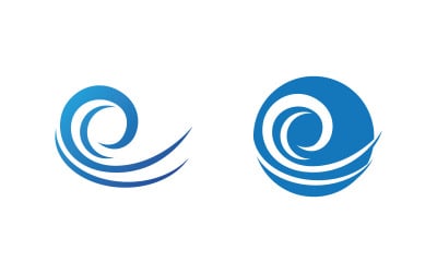 Water wave liquid vector Logo illustration design V1.196
