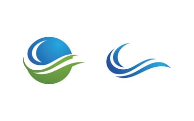 Water wave liquid vector Logo illustration design V1.197