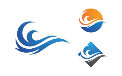 Water wave liquid vector Logo illustration design V1.198
