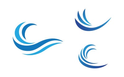 Water wave liquid vector Logo illustration design V1.199