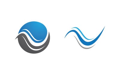 Water wave liquid vector Logo illustration design V1.200
