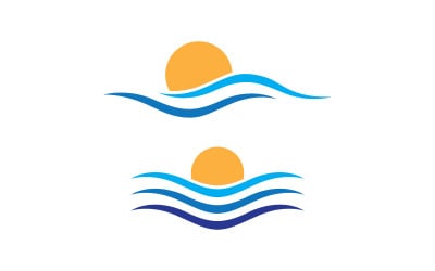 Water wave liquid vector Logo illustration design V1.201