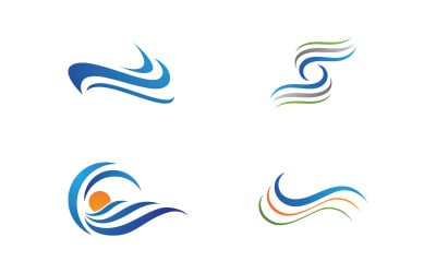 Water wave liquid vector Logo illustration design V1.203