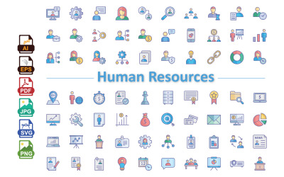 Legjobb HR ikonok modern munkahelyekhez | HR ikoncsomag előnézet
