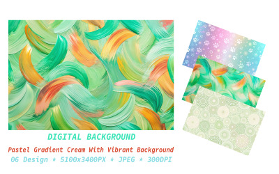 Pastel Gradient Cream With Vibrant Background