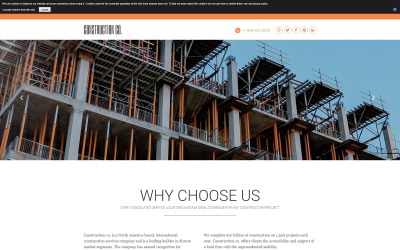 Construction Co. - Будівельне агентство Сучасний шаблон Joomla