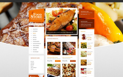 Магазин продуктів харчування ZenCart шаблон
