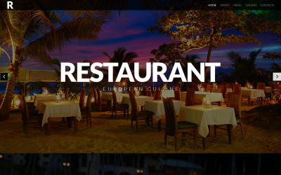 Modelo de site responsivo de restaurante europeu