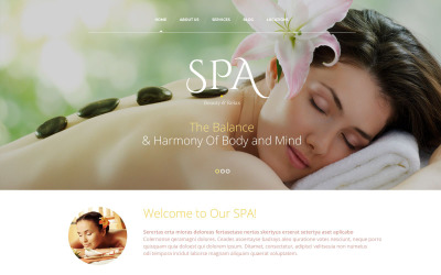 Responsive Website Vorlage für Schönheitssalon #52444