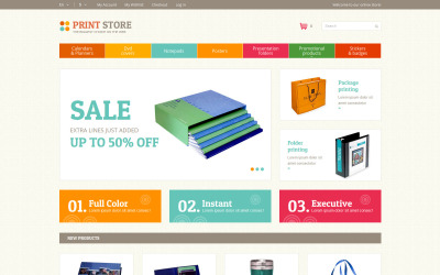 Reszponzív Print Store Magento sablon 52429