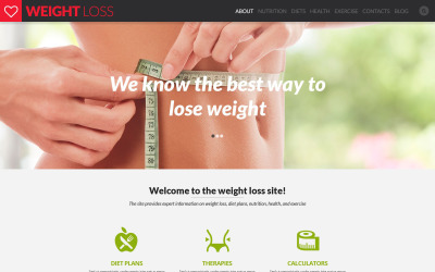 Reszponzív Weight Loss Weboldal sablon 52450