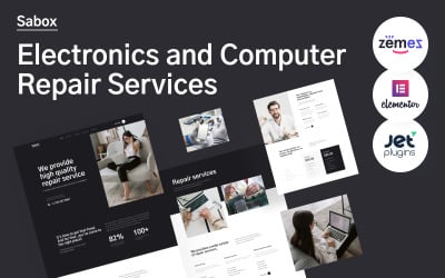 Sabox - motyw WordPress dotyczący usług naprawy elektroniki i komputerów