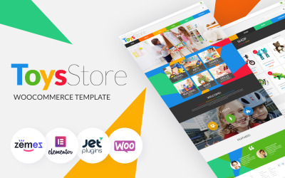 Sklep z zabawkami - Jasny i radosny Mega Witryna sklepu z zabawkami Motyw WooCommerce