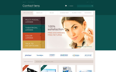 Tema de PrestaShop para tienda de lentes de contacto
