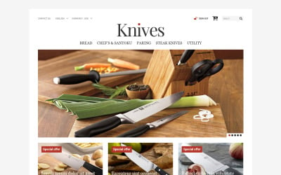 Thème PrestaShop pour Knives Store