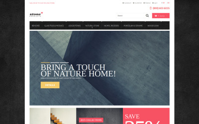 "Tiles Stone" thème Magento adaptatif #52456