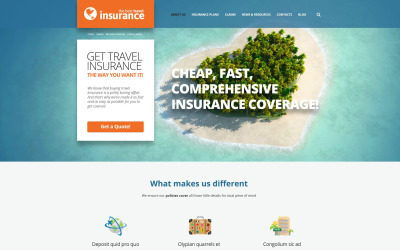 WordPress тема провайдера туристичного страхування