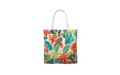Colorful tote shopping bag png