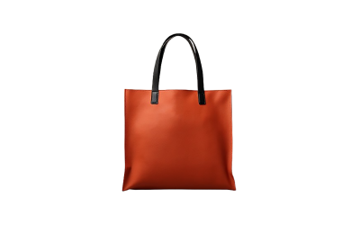 Black handle tote bag png background