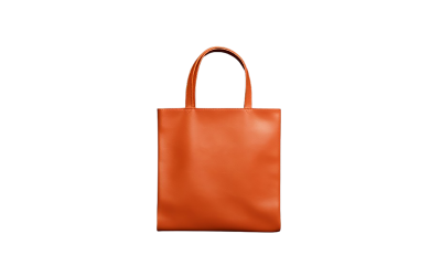Brown ladies tote bag png background