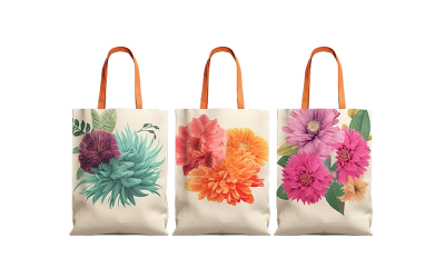 Multi tote bag png background