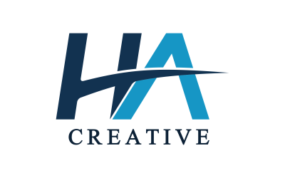 HA Letter Initial Custom Design Logo