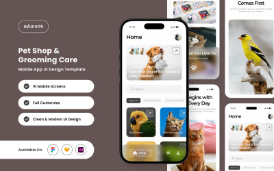 Happipe – Pet Services App Design Template