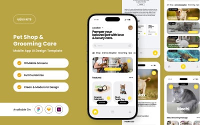 Pawte – Mall för design av app för husdjursskötsel