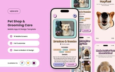 PetJoy – Шаблон дизайна приложения для ухода за животными и ветеринарии
