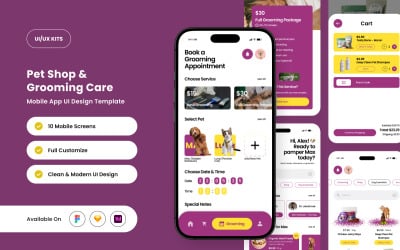 Tailo – Mall för mobilappdesign för djuraffärer