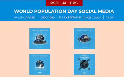 World Population Day Social Media Template