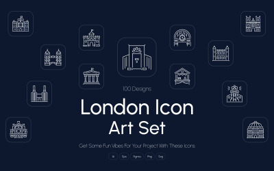 现代伦敦图标艺术集