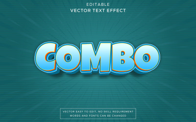 Combo 3D Vector Text Effect Combo 3D Vector Text Customizable, Eye-Catching Typography