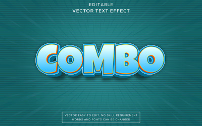 Combo 3D Vektör Metin Efekti Combo 3D Vektör Metin Özelleştirilebilir, Göz Alıcı Tipografi