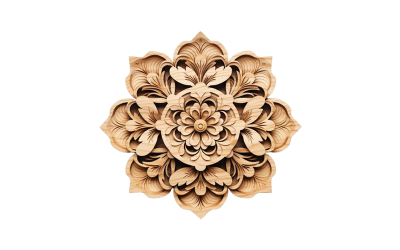 Golden art flower mandala png background